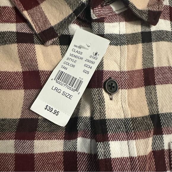 NWT! Men’s PacSun Plaid Button-Down Shirt, 100% Cotton, Western, Large - Picture 3 of 9